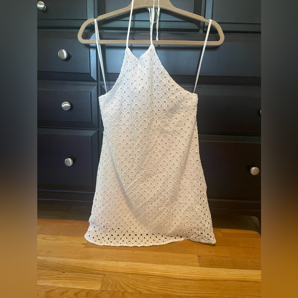 Honey Punch Eyelet Halter Dress